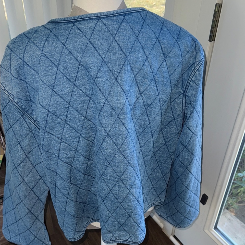 Kate Spade Quilted Denim Blue Jacket ♠️ - Picture 3 of 5